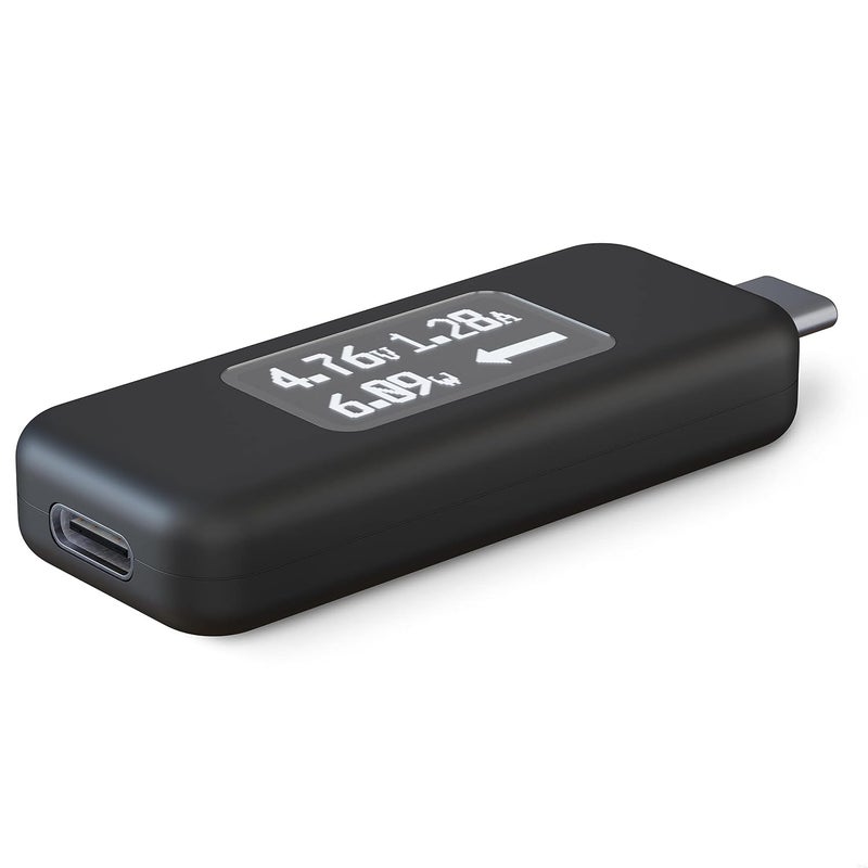 Plugable USB C Power Meter Tester for Monitoring USB-C Connections - Digital Multimeter for USB Type C Cables, Laptops, Phones, Chargers - Driverless - Image 1